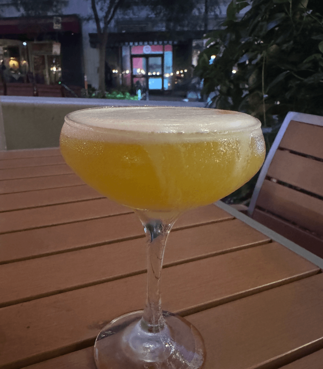 Pisco sour cocktail served in Lima