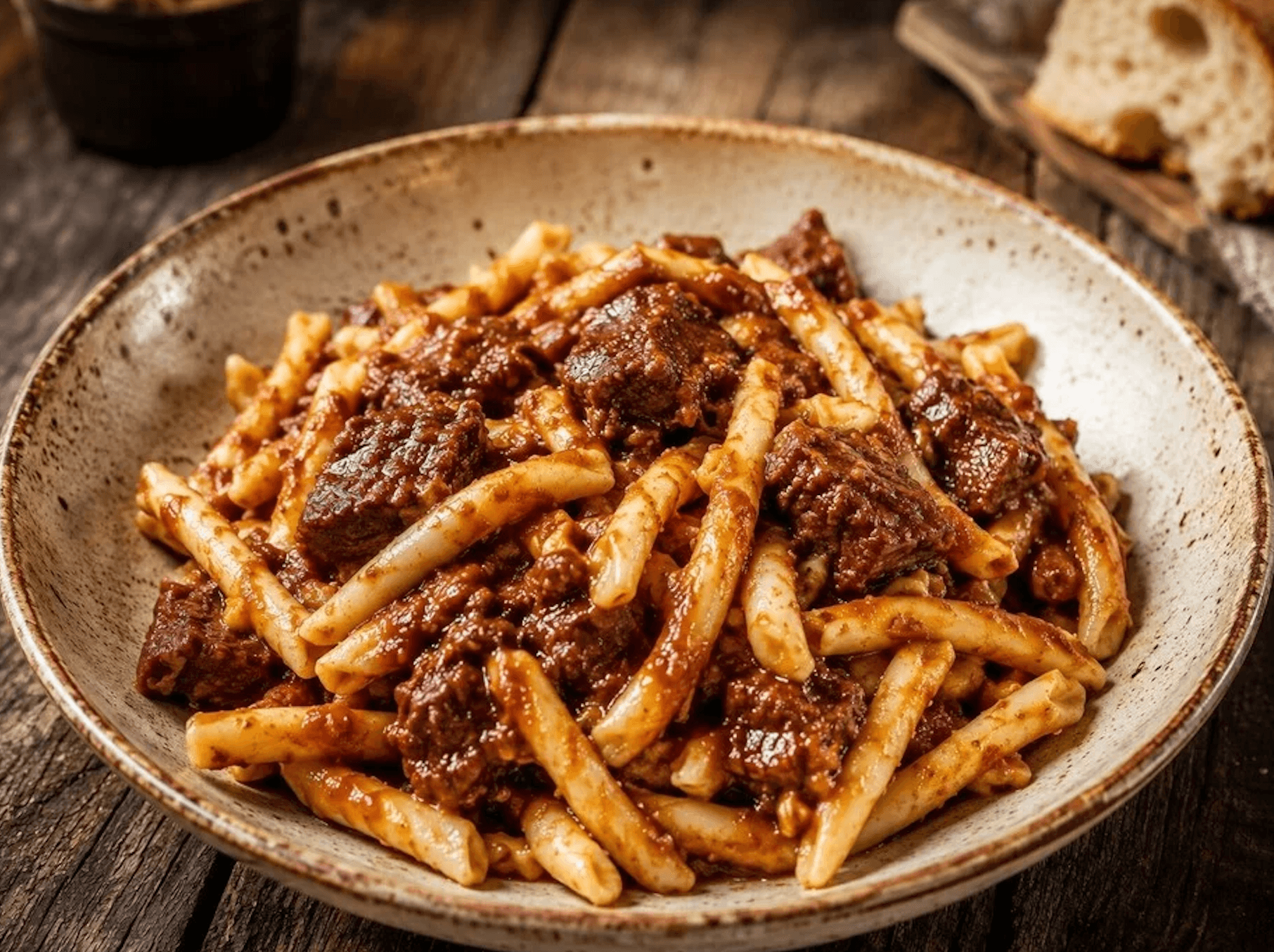 Sporki makaruli pasta with rich meat ragu