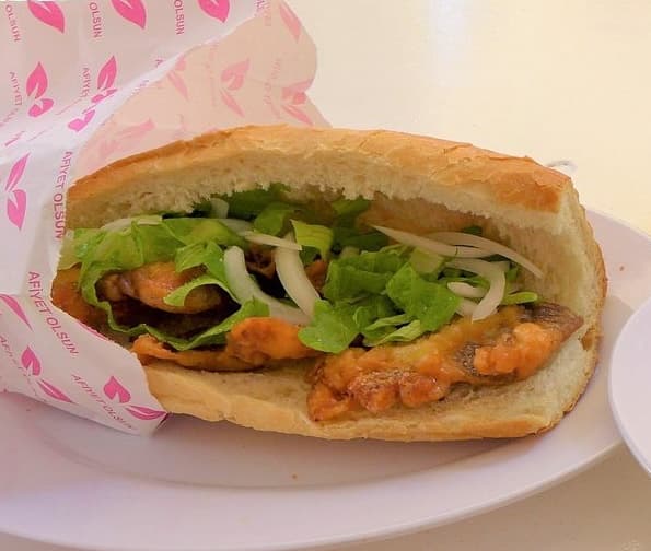 Balik ekmek fish sandwich in Istanbul