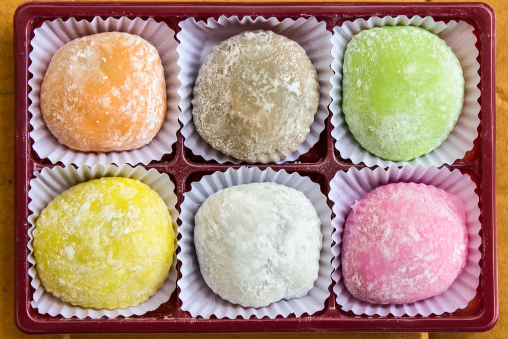 Japanese mochi rice cakes