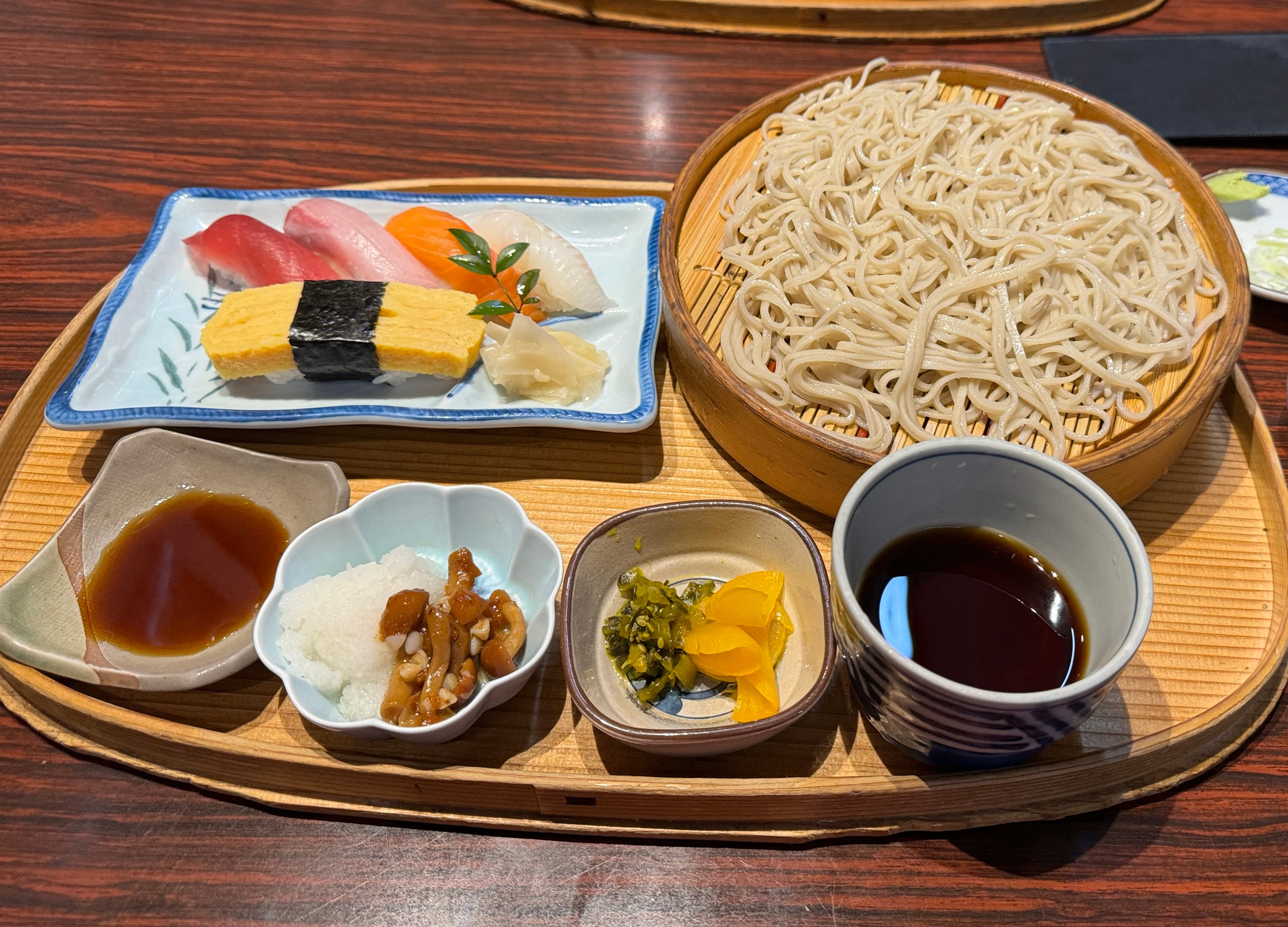 Zaru soba noodles with dipping sauce