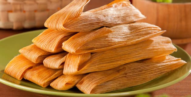 Mexican tamales on a plate
