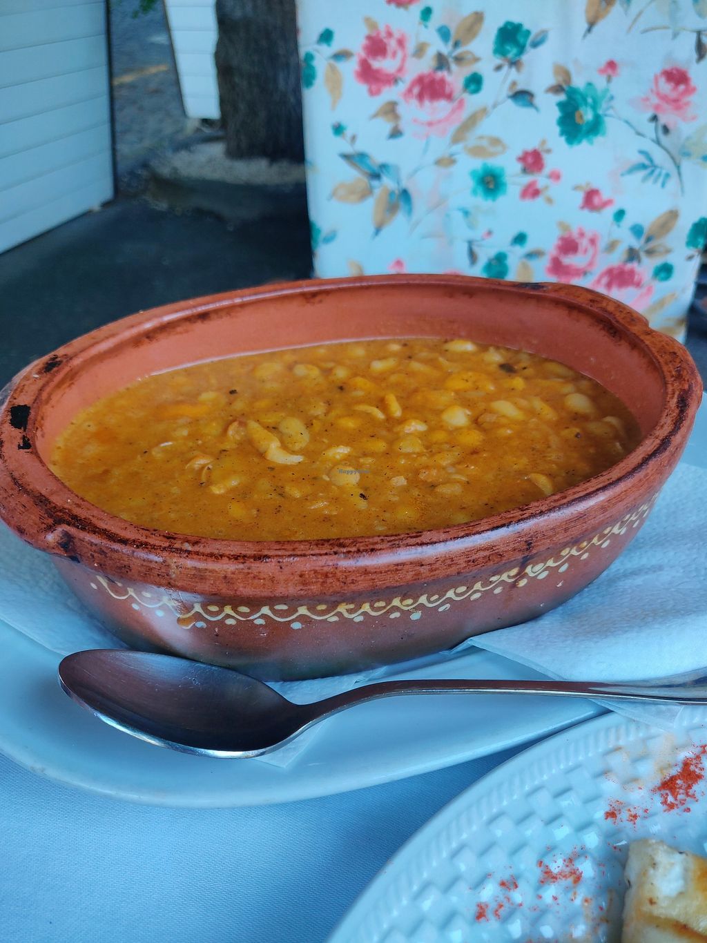 Prebranac baked beans served in a traditional clay dish